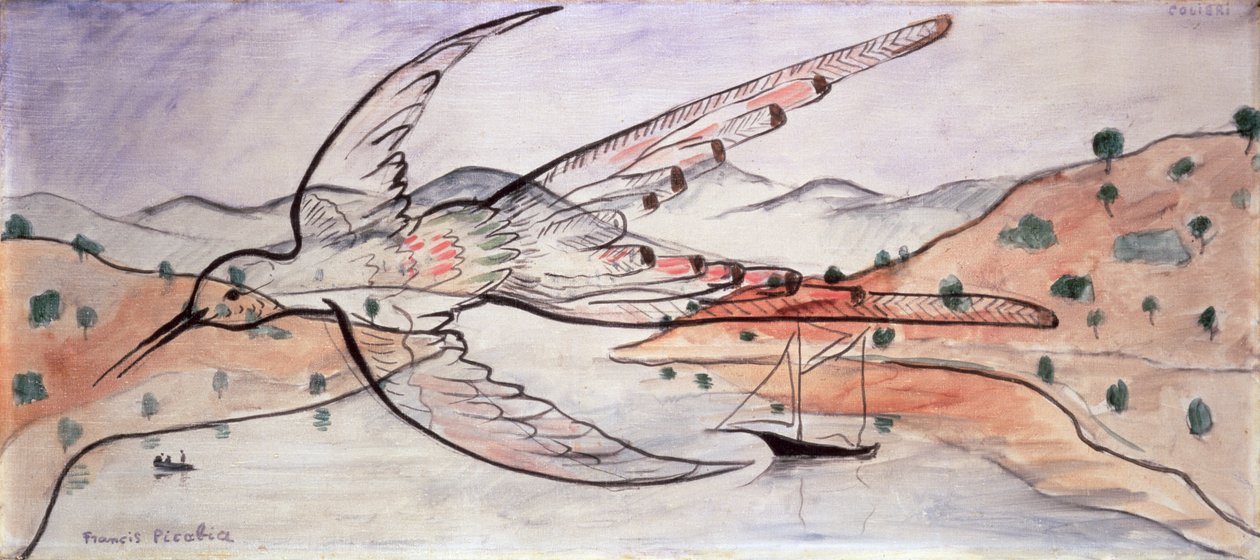 Szumiący ptak, ok. 1928-30 (olej na płótnie) autorstwa Francis Picabia