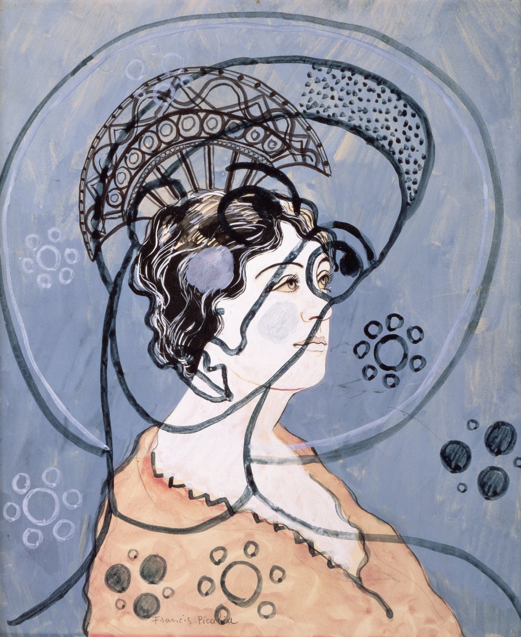 Przezroczystość, ok. 1930 (gwasz i tusz na ołówku) autorstwa Francis Picabia