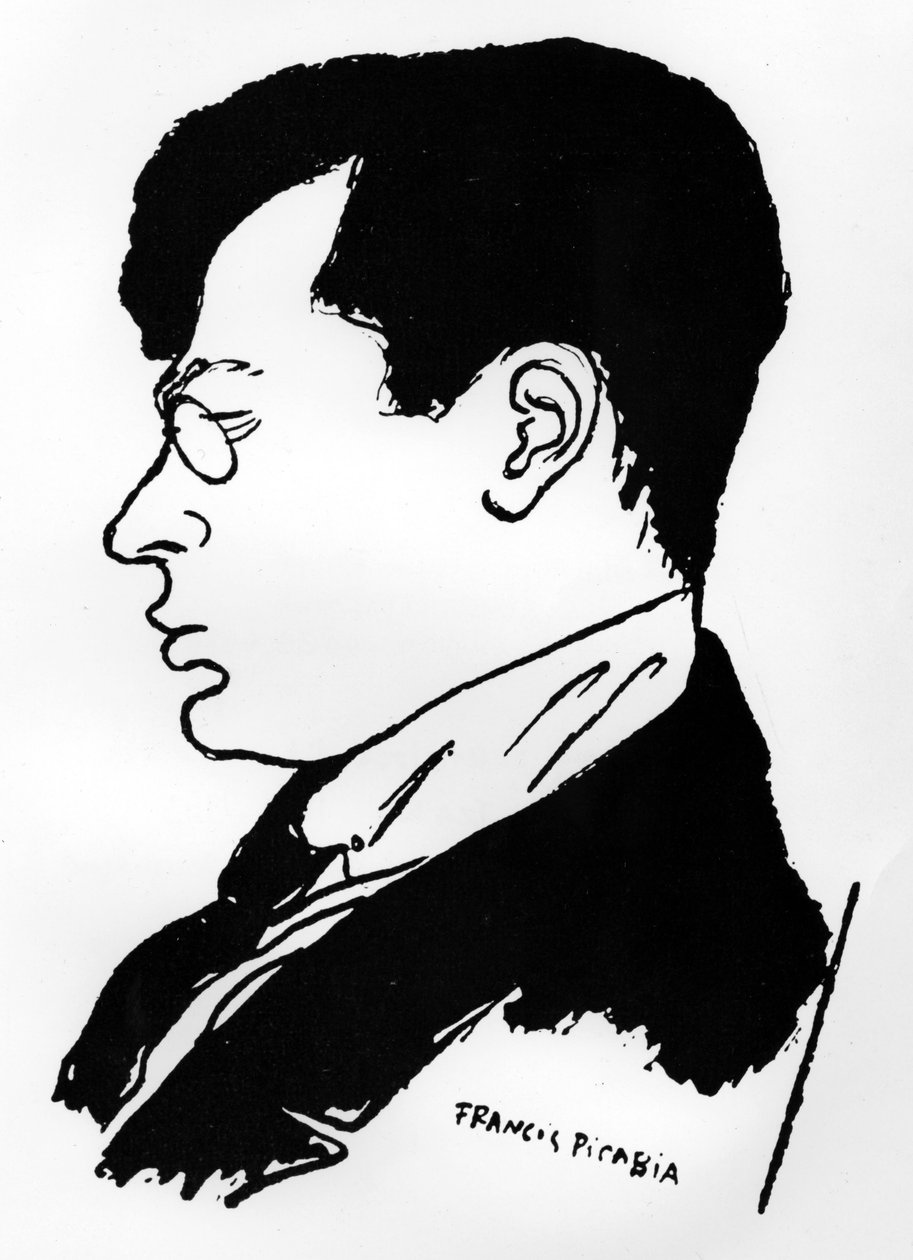 Tristan Tzara (litografia) autorstwa Francis Picabia