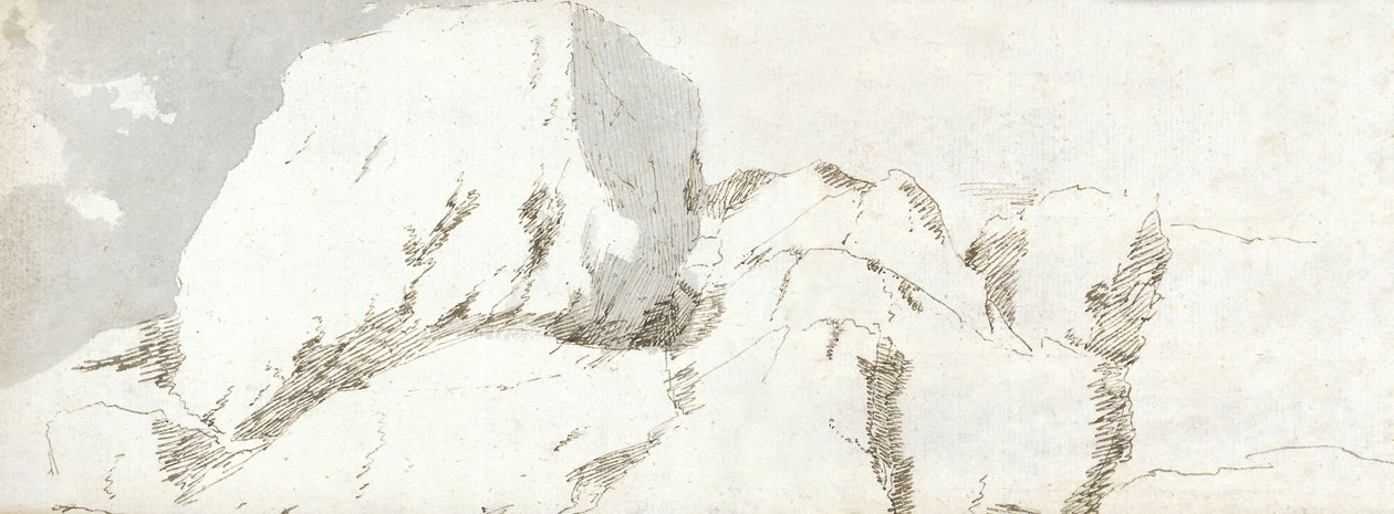 Część Pembrokeshire, ok. 1678 (akwarela i brązowy tusz na papierze) autorstwa Francis Place