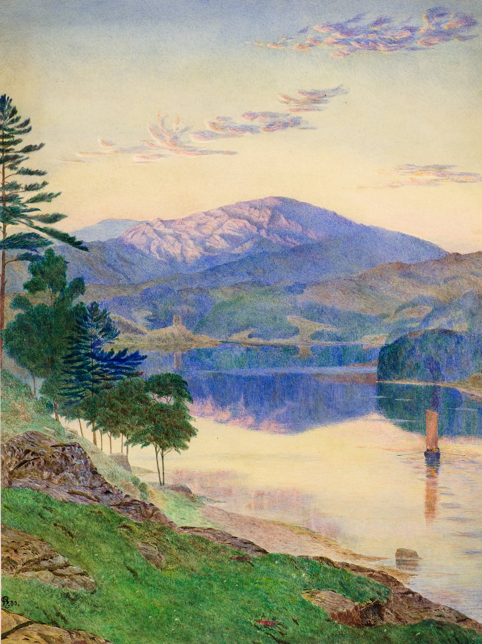 Scena nad jeziorem autorstwa Francis Powell
