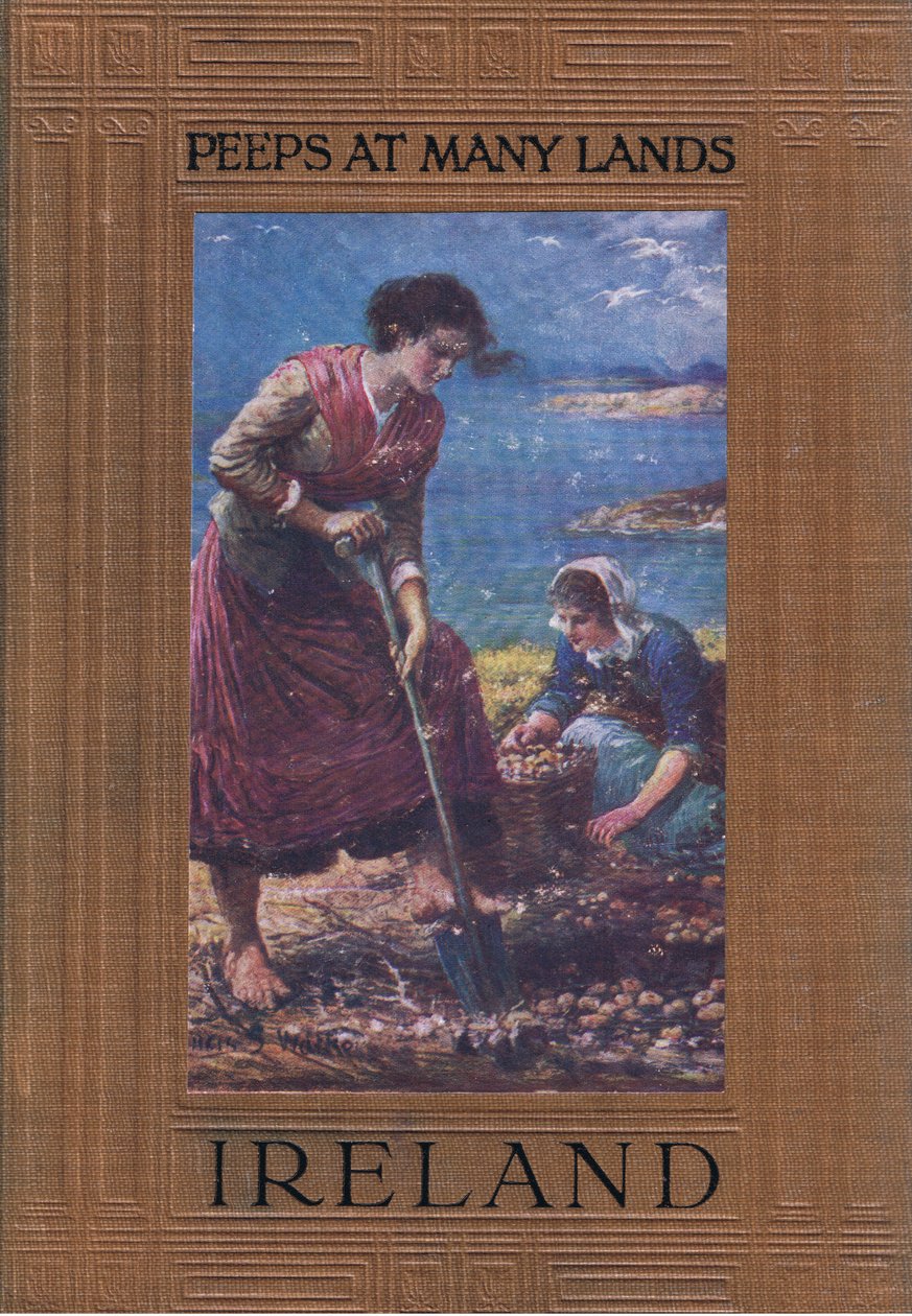 Projekt okładki przedniej: kopanie ziemniaków, z książki Peeps at Many Lands: Ireland wydanej przez Adams & Charles autorstwa Francis S. Walker