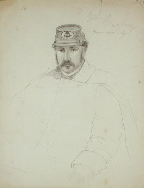 Generał Negley, Armia Unii, ok. 1860 (ołówek na papierze) autorstwa Francis Schell