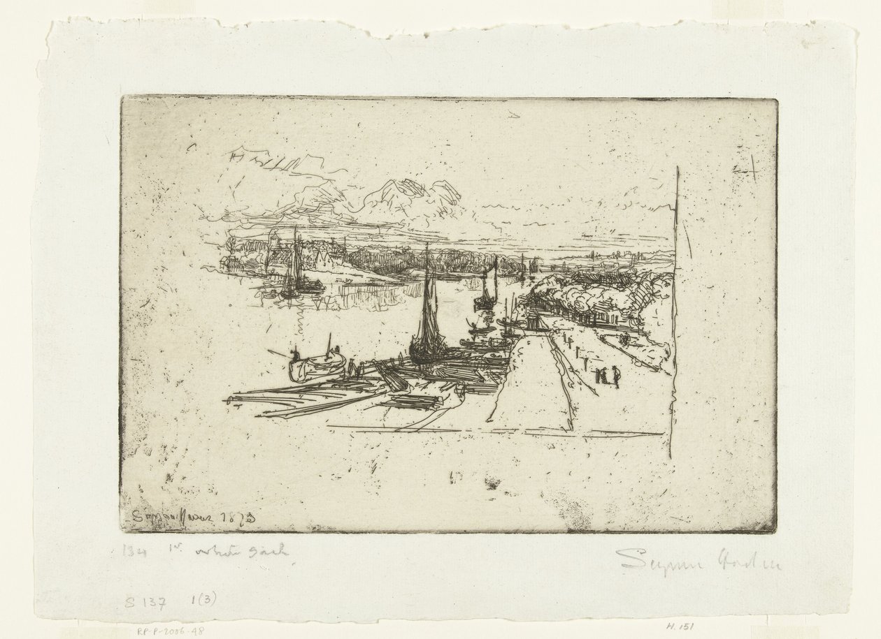 Amstel z Amstelhotel Amstel II autorstwa Francis Seymour Haden (Sir) (signed by artist)