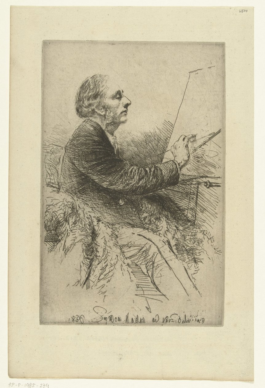 Autoportret Francisa Seymour-Hadena Portret Francisa Seymoura Hadena, nr. 4 (podczas malowania) autorstwa Francis Seymour Haden (Sir) (signed by artist)