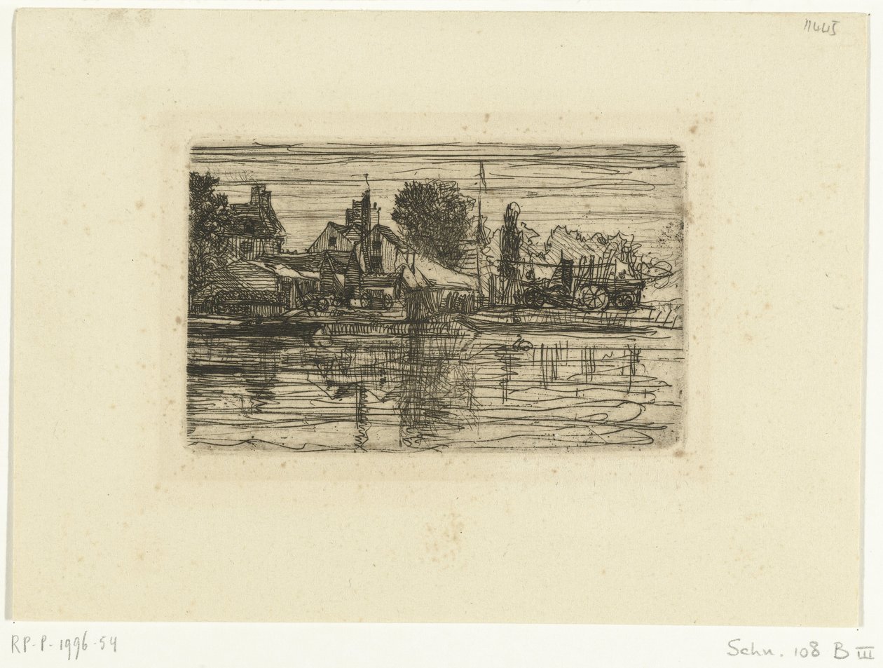 Wioska na wodzie Strona Tamizy autorstwa Francis Seymour Haden (Sir)