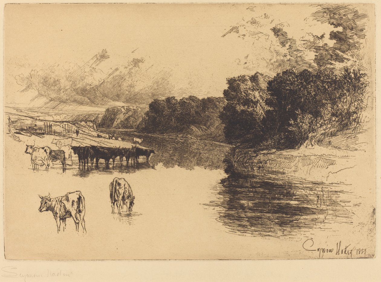 Rzeka Lancashire autorstwa Francis Seymour Haden