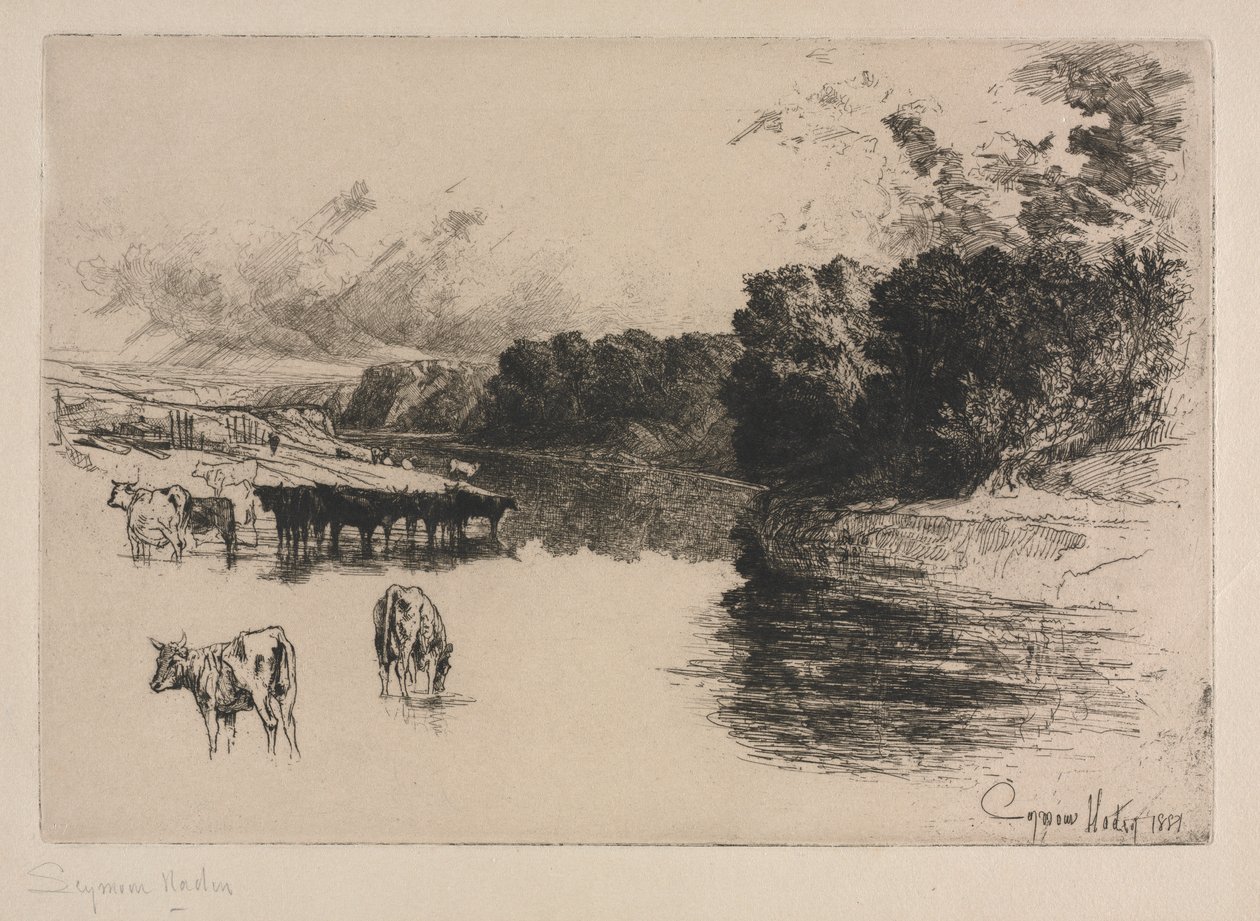 Rzeka Lancashire autorstwa Francis Seymour Haden