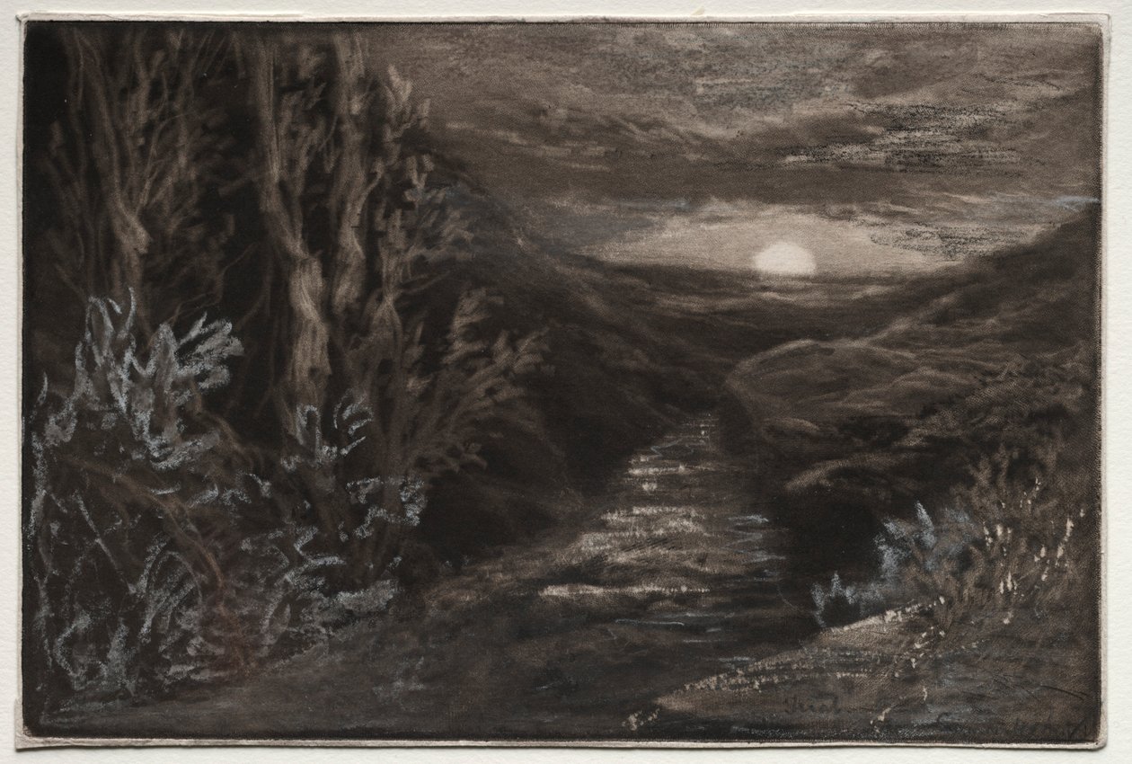 Potok Moorland. autorstwa Francis Seymour Haden