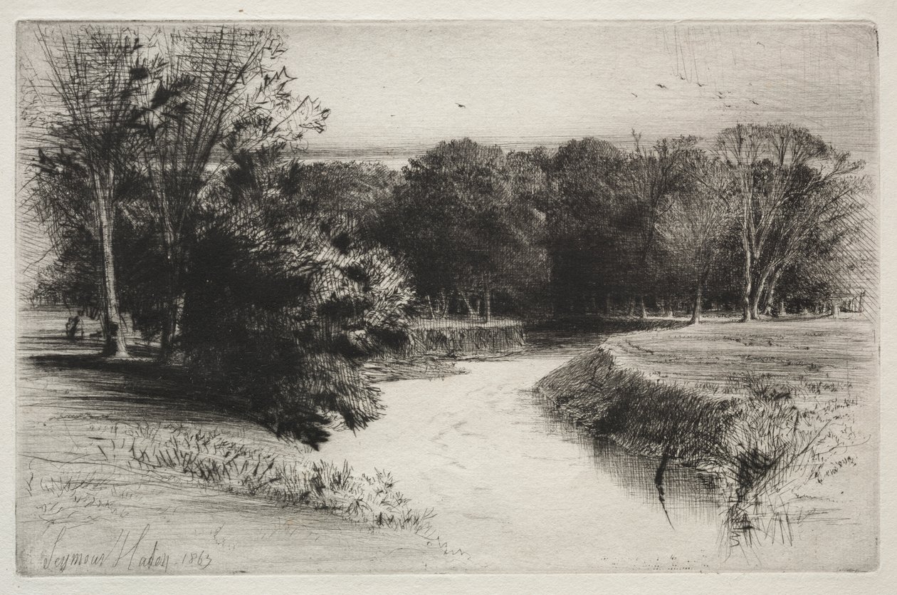 Zachód słońca w Irlandii autorstwa Francis Seymour Haden