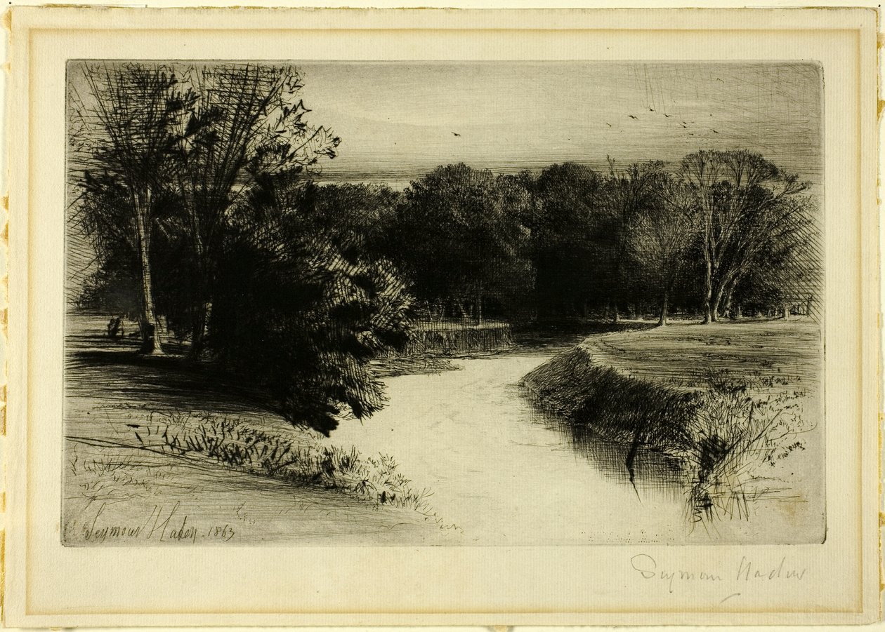 Zachód słońca w Irlandii autorstwa Francis Seymour Haden