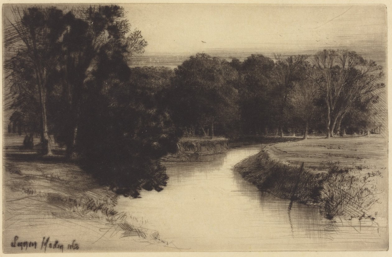 Zachód słońca w Irlandii autorstwa Francis Seymour Haden