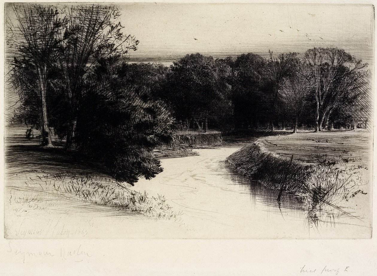 Zachód słońca w Irlandii, 1863 autorstwa Francis Seymour Haden