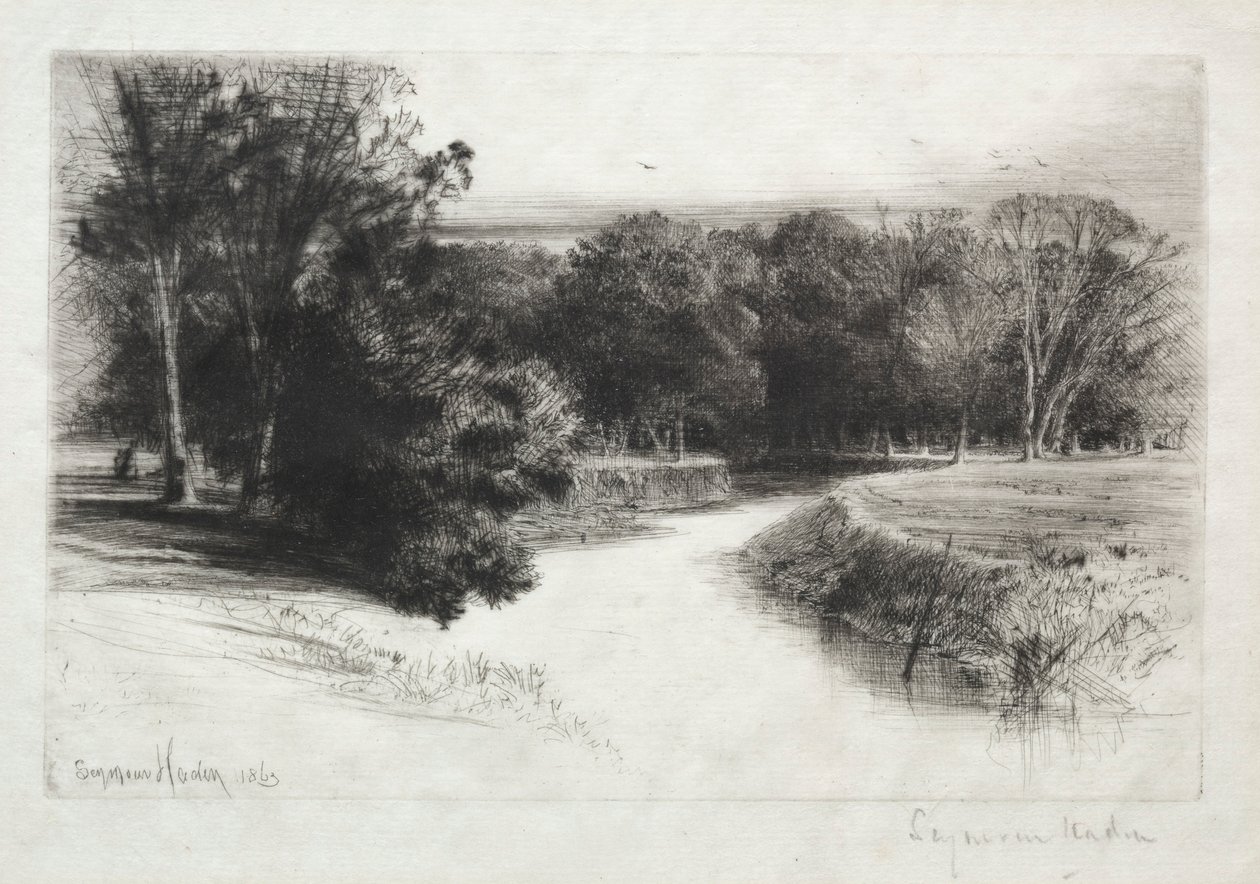 Zachód słońca w Irlandii, 1863. autorstwa Francis Seymour Haden