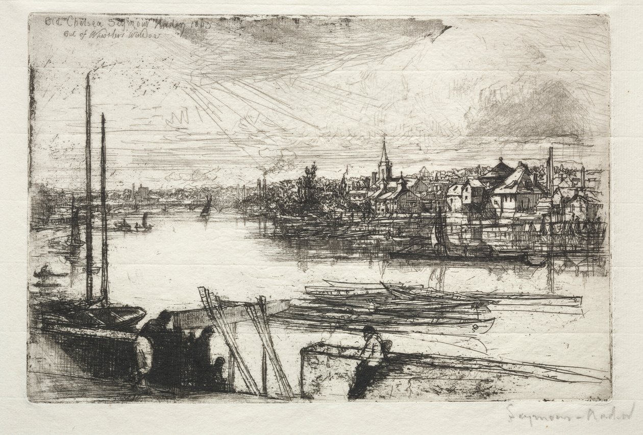 Zasięg Battersea, 1843. autorstwa Francis Seymour Haden