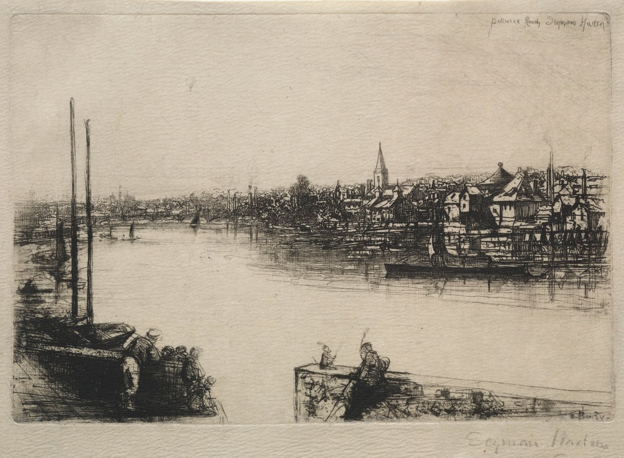 Zasięg Battersea, 1843. autorstwa Francis Seymour Haden