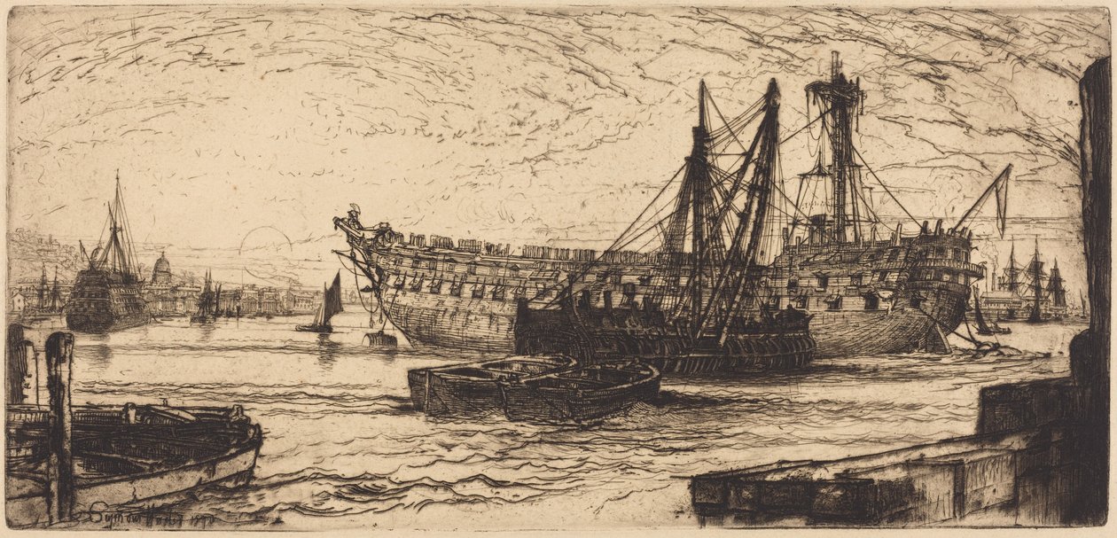 Złomowanie Agamemnona autorstwa Francis Seymour Haden