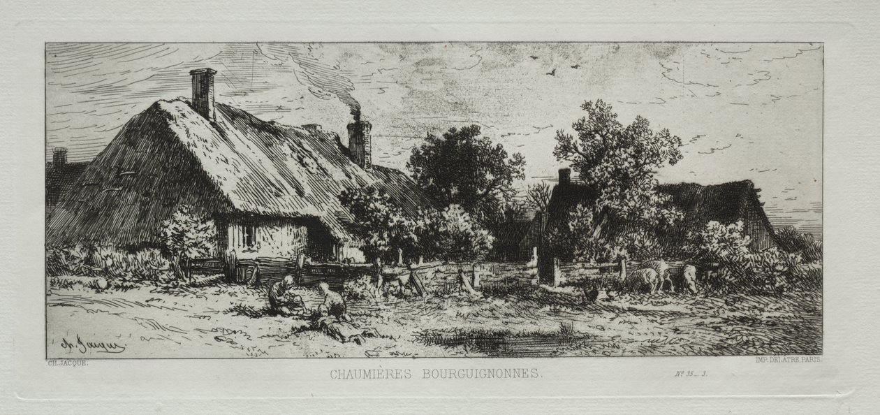 Domki burgundzkie autorstwa Francis Seymour Haden