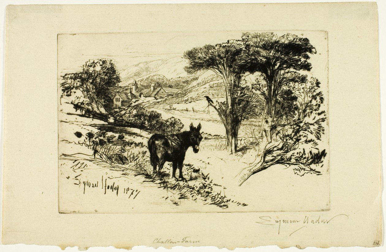 Challow Farm autorstwa Francis Seymour Haden