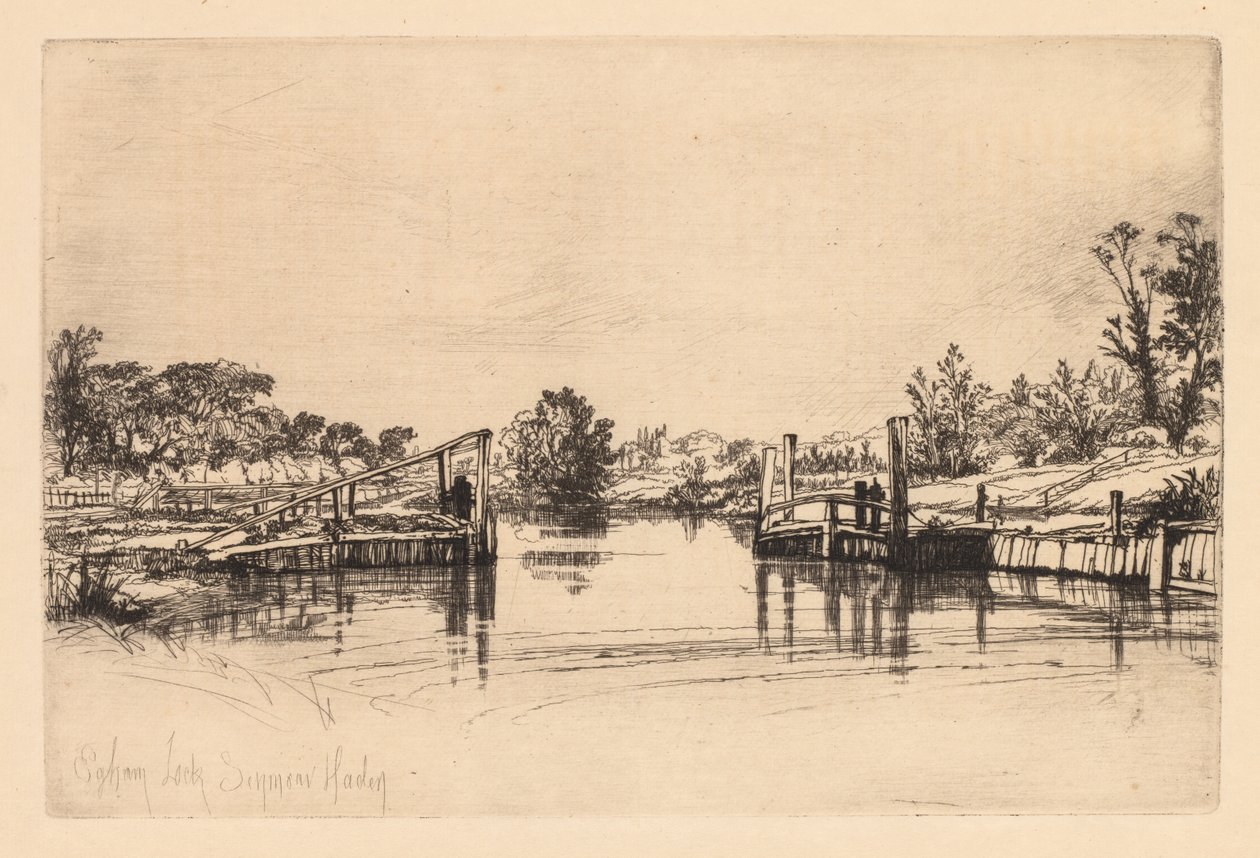 Zamek Egham autorstwa Francis Seymour Haden