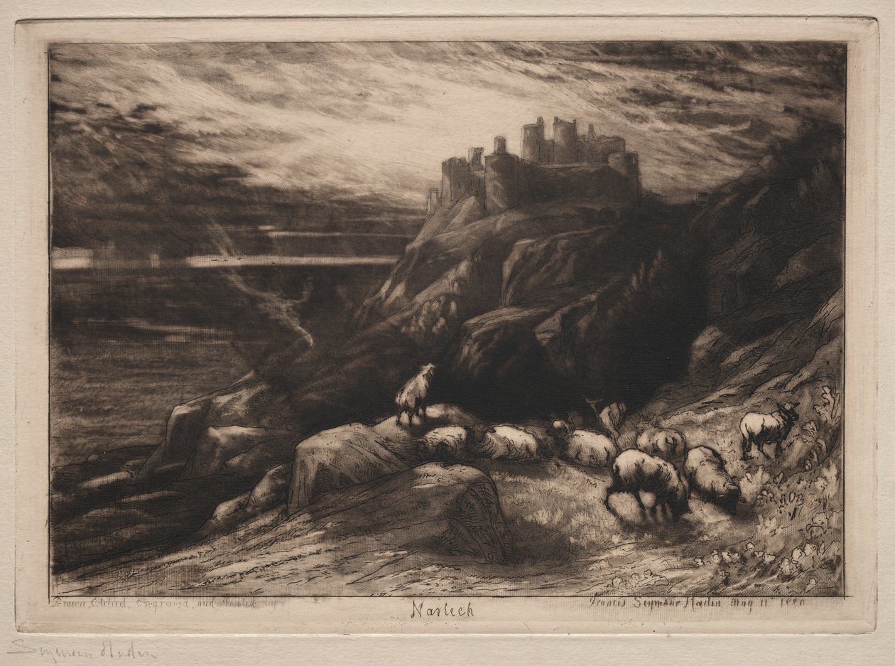 Harlecha, 1880. autorstwa Francis Seymour Haden