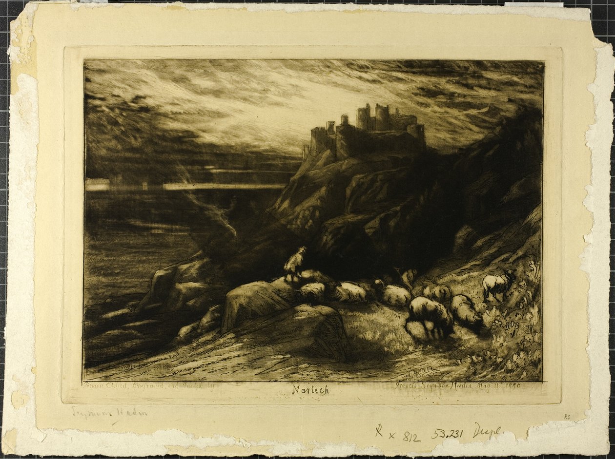Harlech, nie. II autorstwa Francis Seymour Haden