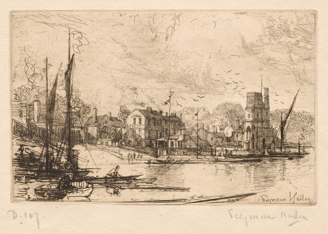 Harry Kellys, Putney, 1865-1866. autorstwa Francis Seymour Haden