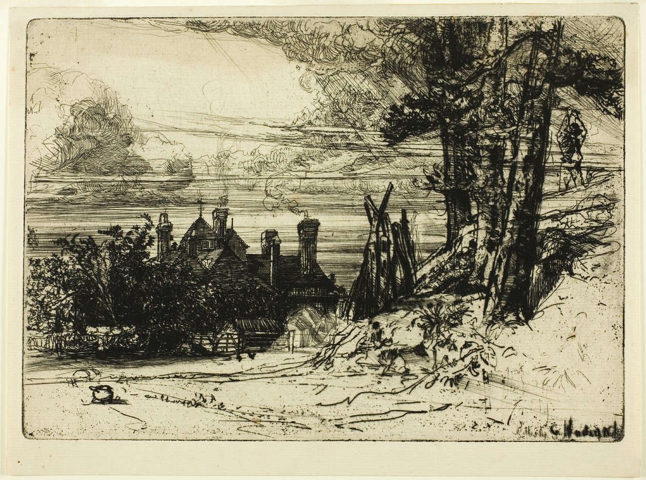 Dom Horsleya w Willesley autorstwa Francis Seymour Haden