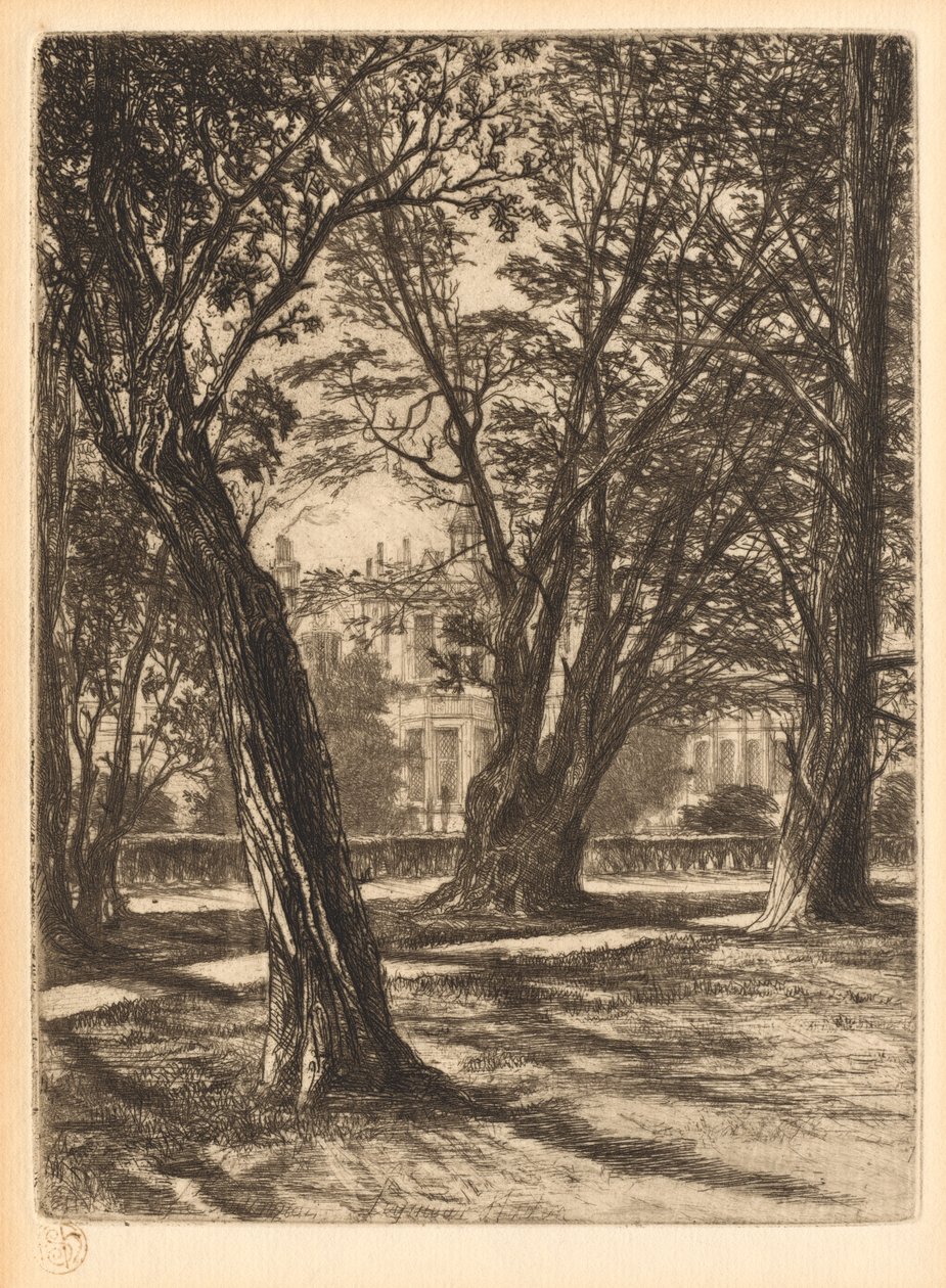 Kensington Gardens, nr 1 Mały talerz, 1859. autorstwa Francis Seymour Haden