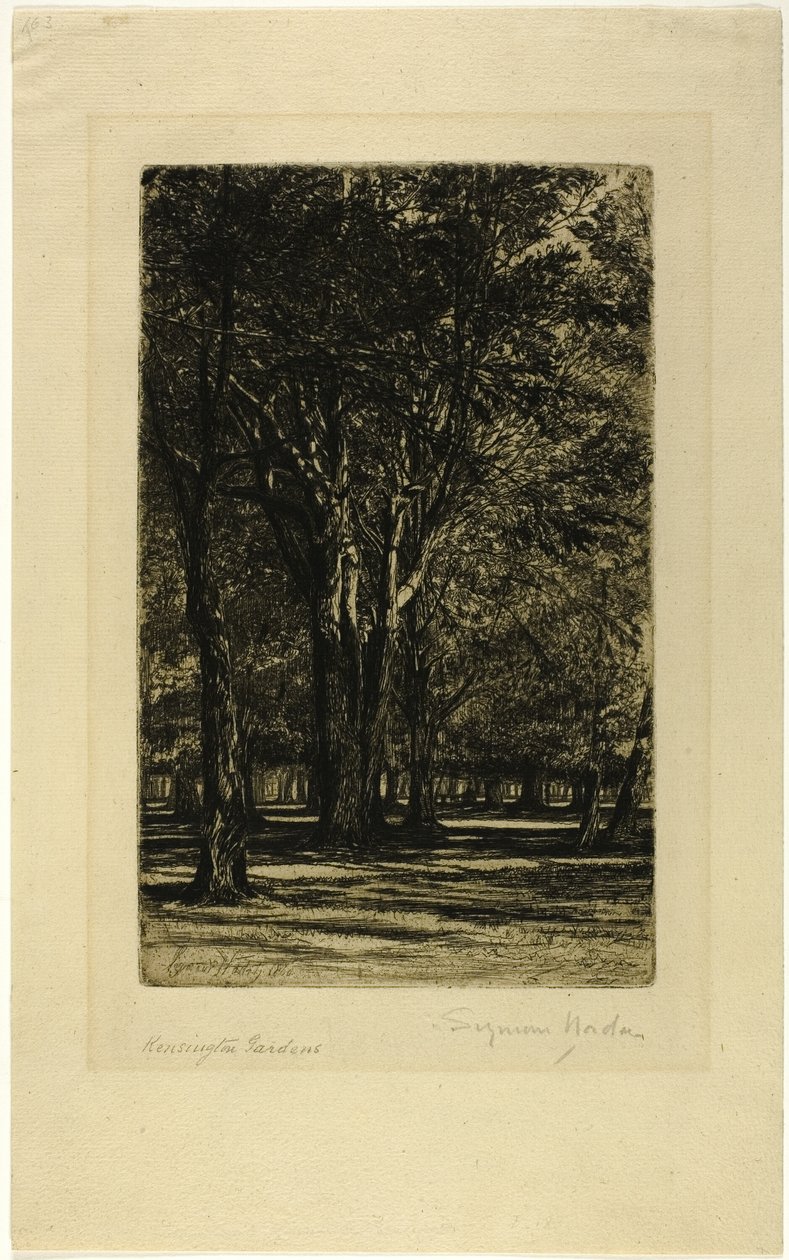 Kensington Gardens, nr II (duża płyta) autorstwa Francis Seymour Haden