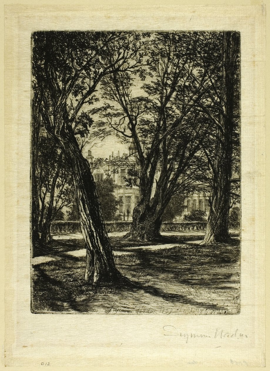Kensington Gardens, nr I (mały talerz) autorstwa Francis Seymour Haden