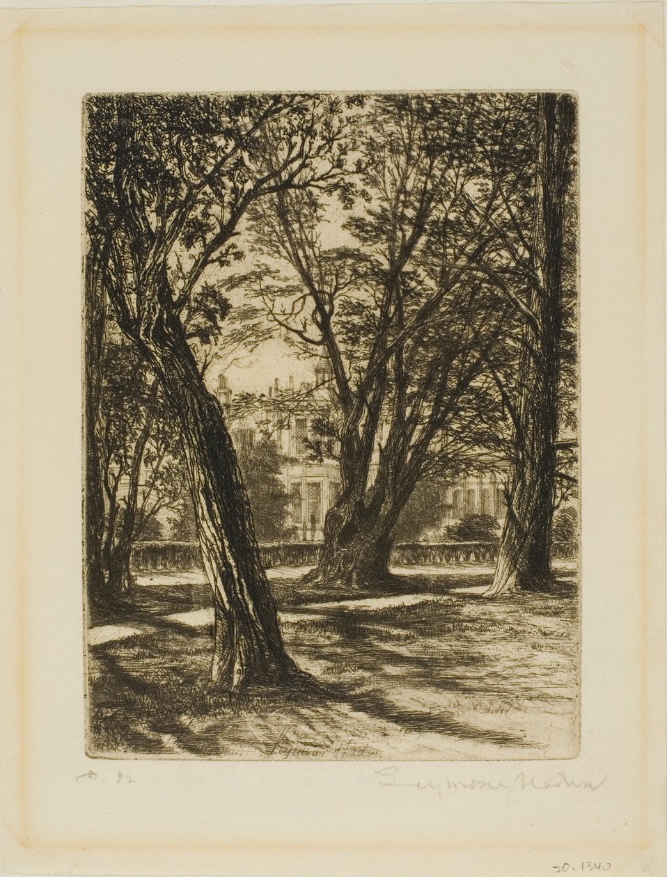Kensington Gardens, nr I (mały talerz) autorstwa Francis Seymour Haden