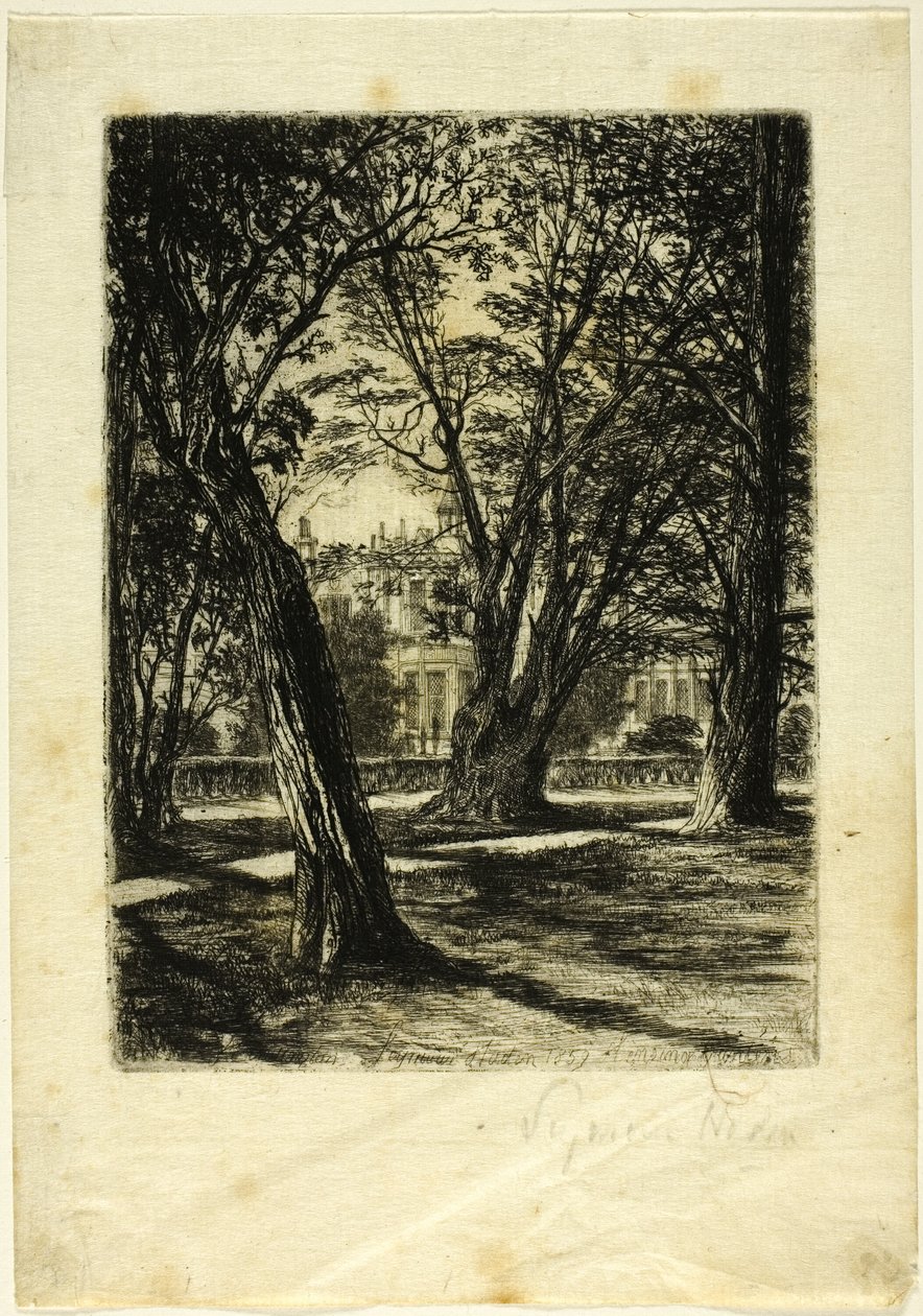 Kensington Gardens, nr I (mały talerz) autorstwa Francis Seymour Haden