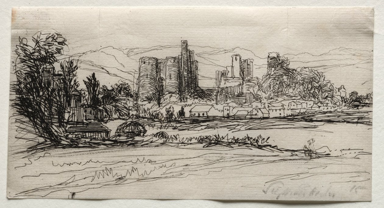 Zamek Kidwelly, 1859. autorstwa Francis Seymour Haden
