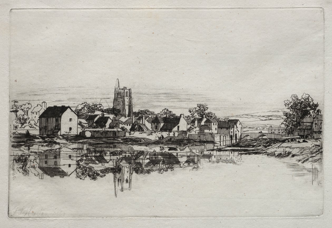 Miasto Kidwelly autorstwa Francis Seymour Haden