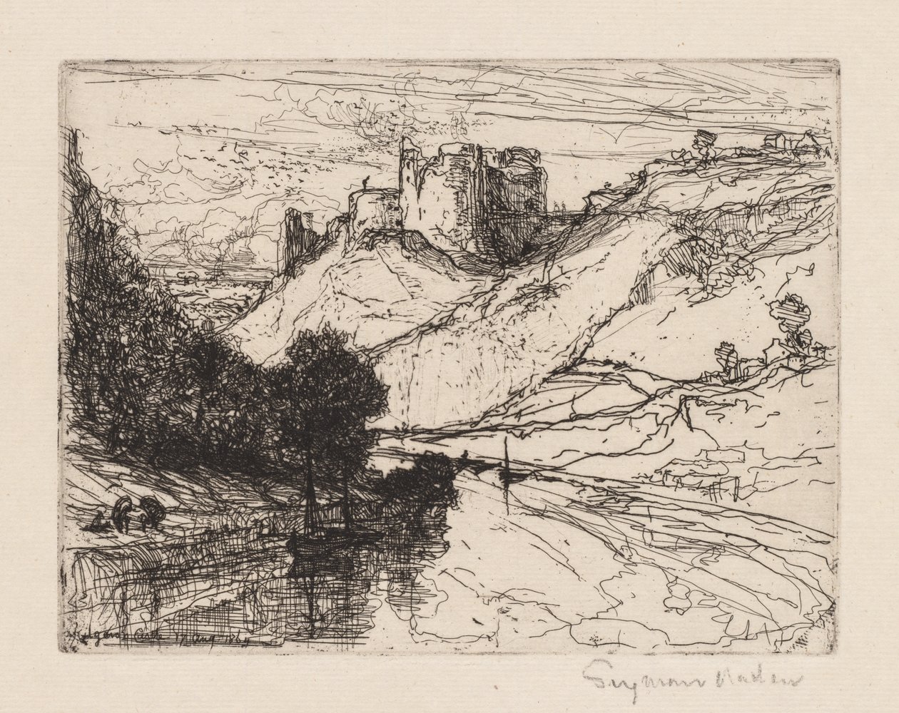 Zamek Kilgaren autorstwa Francis Seymour Haden