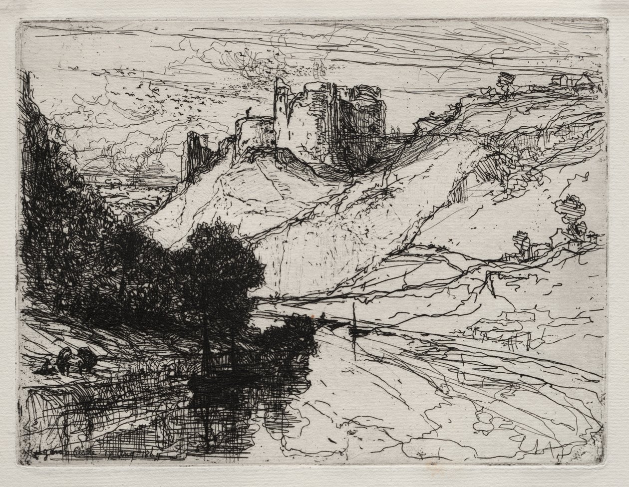 Zamek Kilgaren autorstwa Francis Seymour Haden