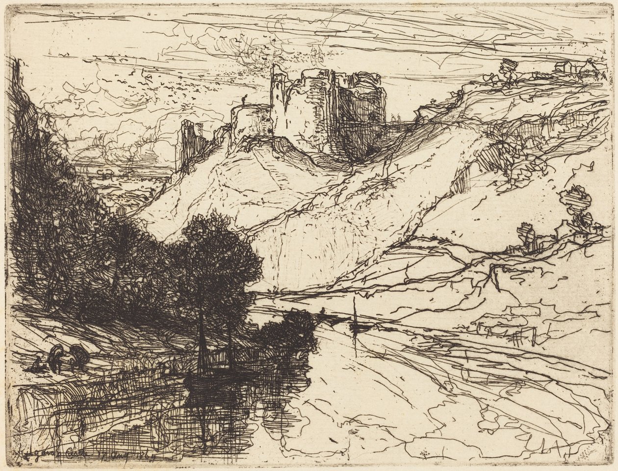 Zamek Kilgaren autorstwa Francis Seymour Haden