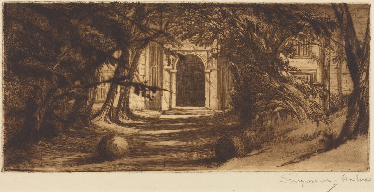 Mytton Hall autorstwa Francis Seymour Haden