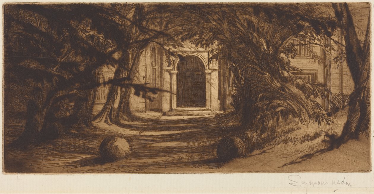 Mytton Hall autorstwa Francis Seymour Haden