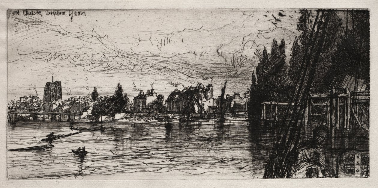 Stary Kościół Chelsea autorstwa Francis Seymour Haden