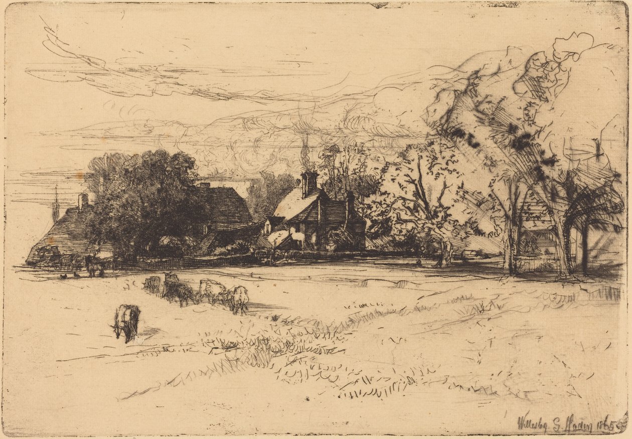 Stary dom Willesley autorstwa Francis Seymour Haden