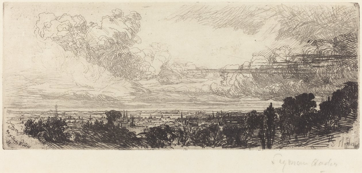 Poza oknem nauki autorstwa Francis Seymour Haden