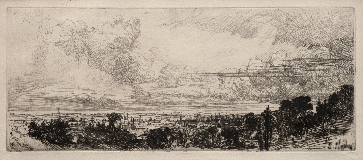 Poza oknem nauki autorstwa Francis Seymour Haden