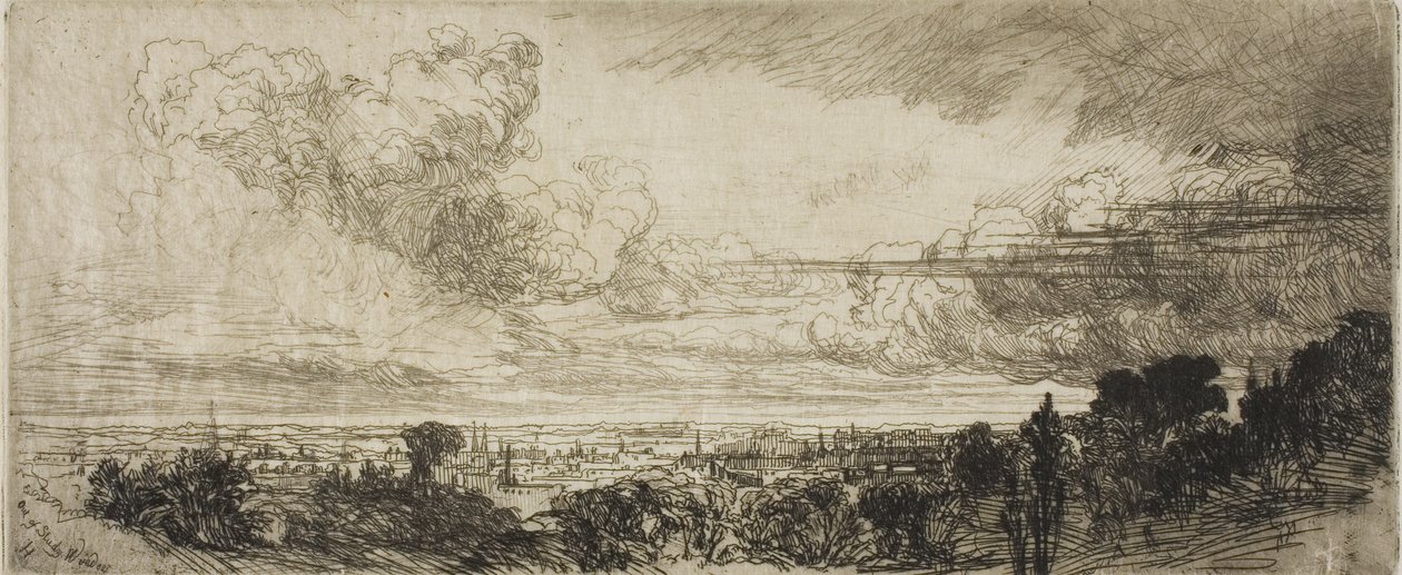 Poza oknem nauki autorstwa Francis Seymour Haden