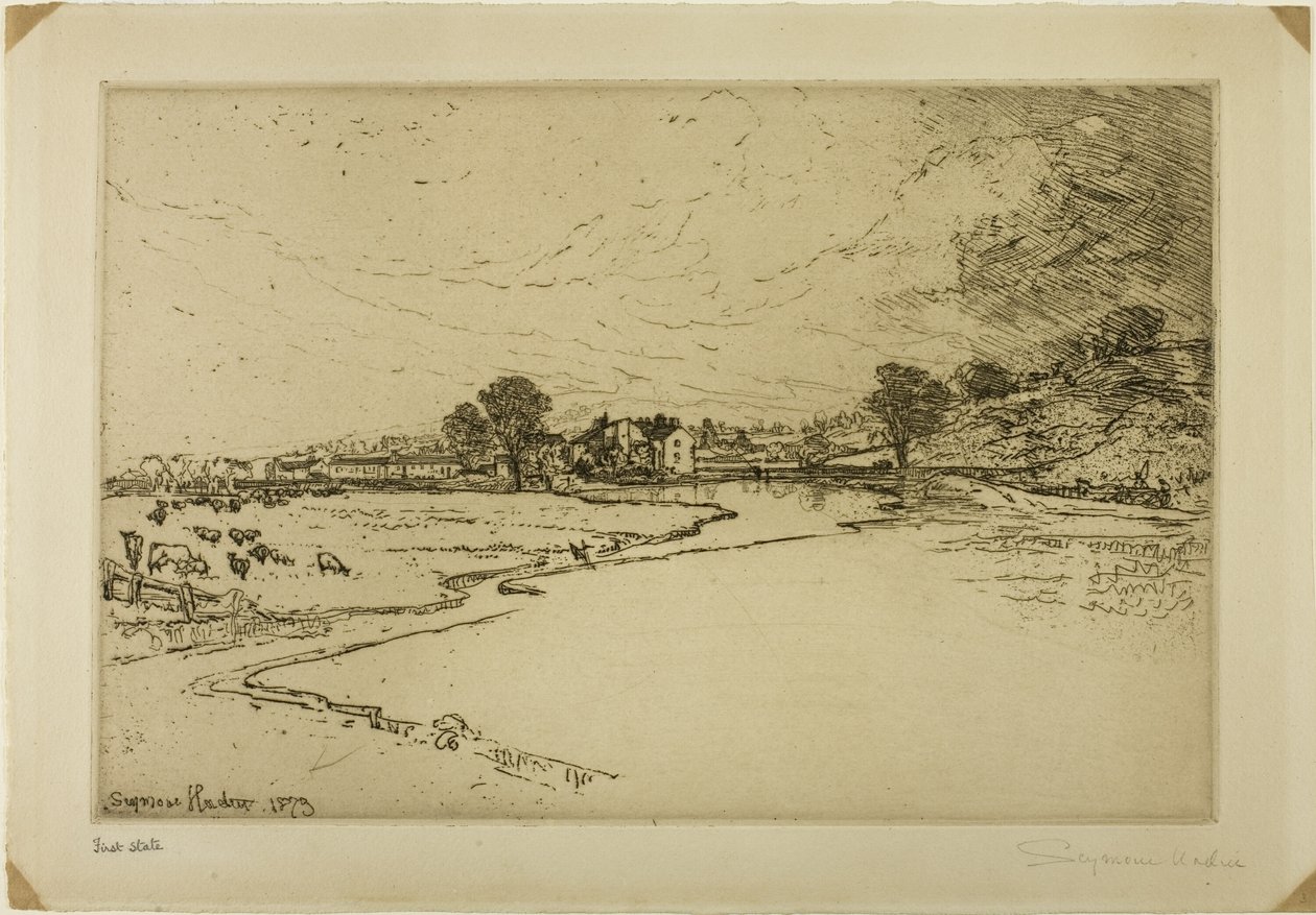 Opactwo Sawley autorstwa Francis Seymour Haden