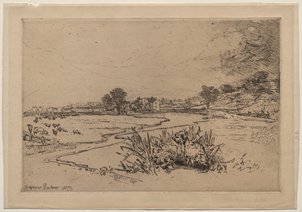 Opactwo Sawley autorstwa Francis Seymour Haden