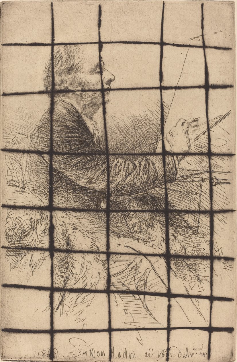 Autoportret przy sztalugach autorstwa Francis Seymour Haden