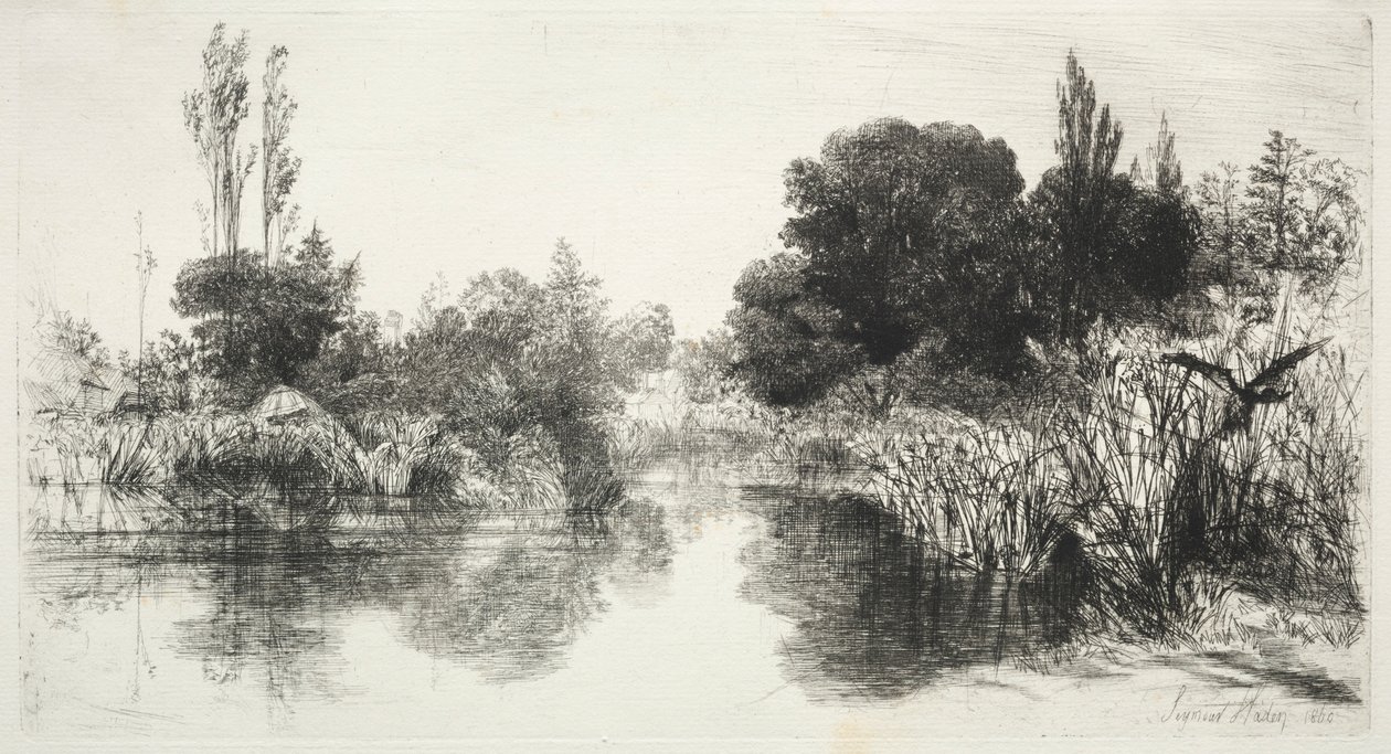 Udostępnij Staw Młyński, 1860. autorstwa Francis Seymour Haden