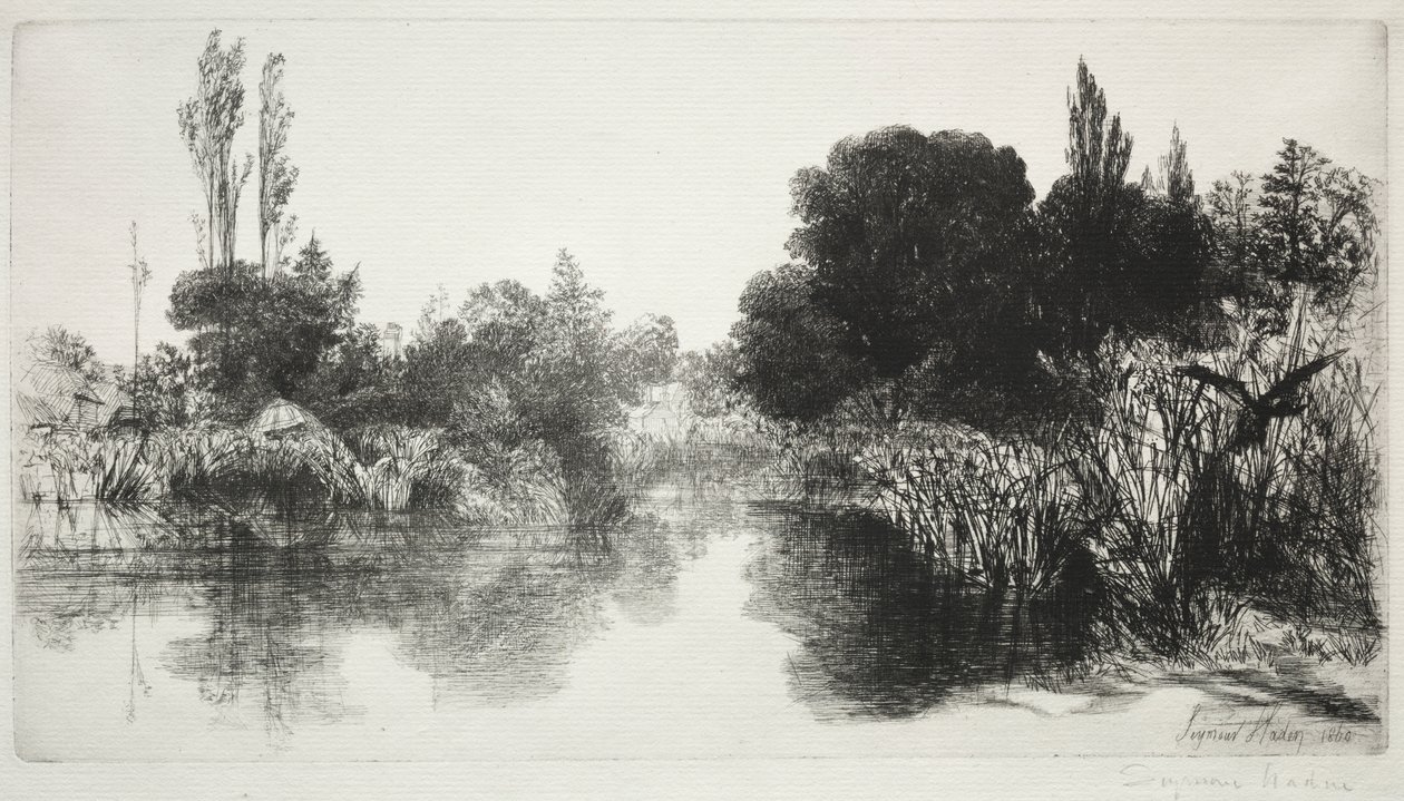 Shere Mill Pond, nr 11 (Duży Talerz) autorstwa Francis Seymour Haden